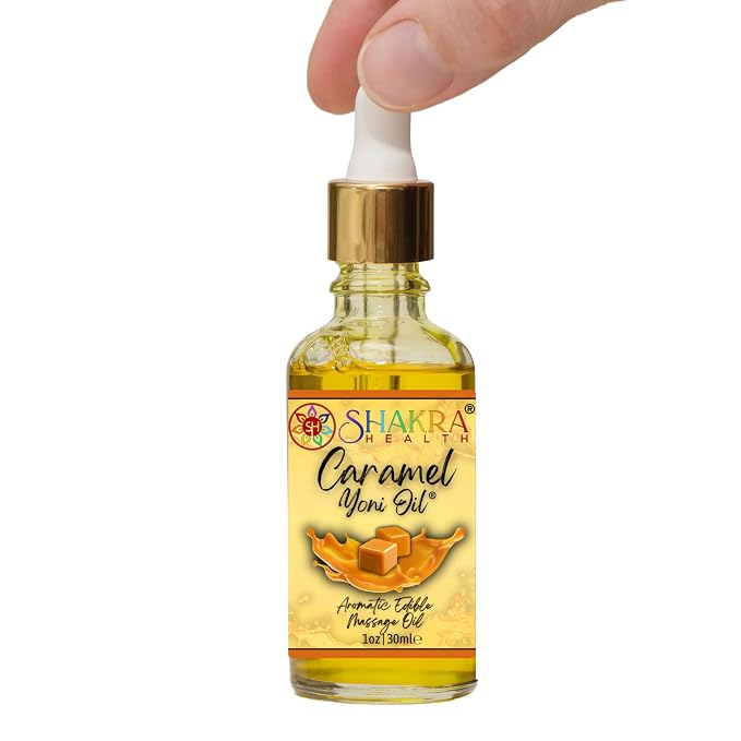 Yoni Oil Caramel 30ml Moisturising Body Massage Lotion. Non-Sticky, Hydrating & Soothing to Skin, Balanced pH, Fresh Smell & Tightening Effect *Organic Vegan*