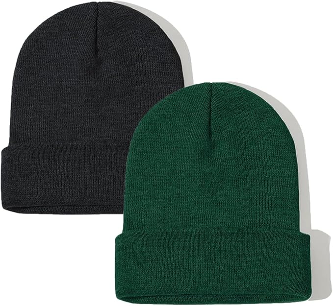 ZOORON Beanie for Women Men Ski Watch Cap Cuffed Plain Skull Knit Hat Soft Fisherman Winter Hat