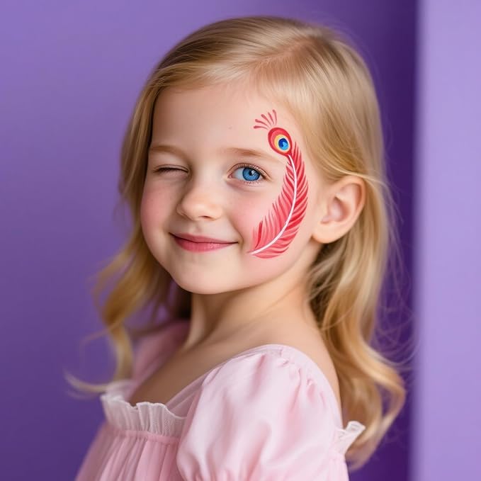 Red Face Paint 120g (4.23 oz) Non-Toxic,Water Activated Face Painting Kit for Kids Adults,SFX Makeup Large Capacity Facepaint Palette for Halloween, Cosplay,Theater Party,Clown Special Effects Costume
