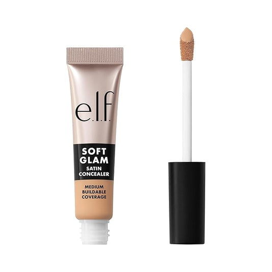e.l.f. Soft Glam Satin Concealer, Medium Coverage For Blemishes & Under-Eye, Crease-Resistant, Long Lasting, Vegan & Cruelty-Free, 23 Light Cool