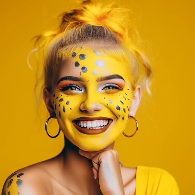 Face and Body Paint Yellow(30gm)Non-Toxic High-Quality Paint for Children and Adults Halloween Makeup, Costumes, Festivals