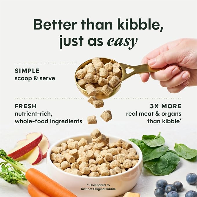 Instinct Freeze Dried Meals, Natural Dog Food, Wild-Caught Pollock, 14 oz. | FreshDried raw, 85% meat & organs, 15% non-GMO vegetables, fruits & other wholesome ingredients, supports overall vitality