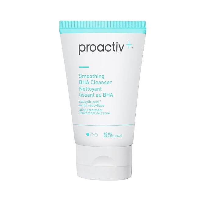 Proactiv+ Smoothing BHA Cleanser, 6 oz, Unscented Acne Treatment for All Skin Types, 1% Salicylic Acid Cleanser with Soothing Aloe