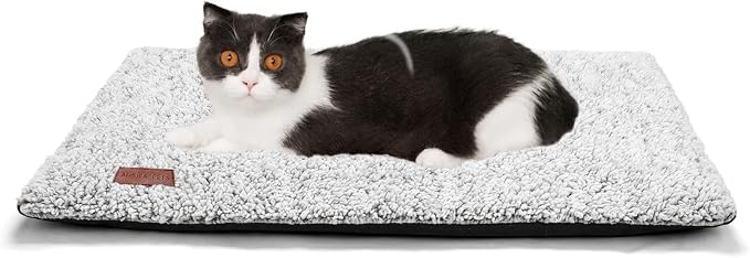 Mora Pets Self Warming Cat Bed Self Heating Cat Dog Mat Pet Pad Extra Warm | Self Heated Cat Bed for Indoor Outdoor Pets, Removable Washable Cover, Non Slip Bottom, Crinkle-Free, No Plug, Grey 24" x 18"