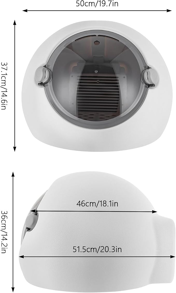 Smart Pet Dryer Box, 600W 110V Portable Cat Dryer Box Round Pet Large Capacity Drying Machine Adjustable Temp Ultra Quiet Automatic Drying Chamber with Light Safe Door Lock for Cats Puppies Rabbits