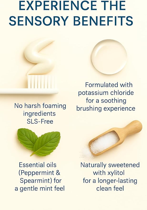 KLARI Fluoride-Free Toothpaste with 7.5% Micro-Hydroxyapatite & 1% Niacinamide | Clean Mint | Gentle for Sensitive Teeth | SLS-Free, Paraben-Free | 4.23 oz