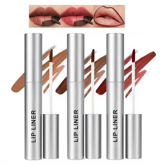 3Pcs Removable Lip Liner Set,Pencil-Peel Off Lip Liner Tattoo,Long Lasting Peel Off Lip Stain Matte Waterproof Lip Pencil for Womem