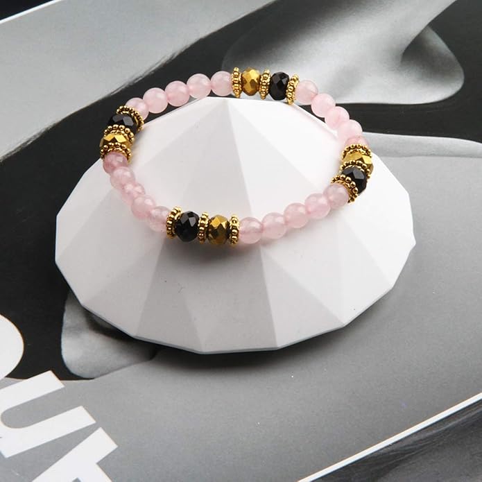 Jardme Healing Crystal Bracelets for Women, 8mm Beaded Natural Stone Stretch Chakra Bracelets Tree of Life Bracelet Jewelry Gifts for Women