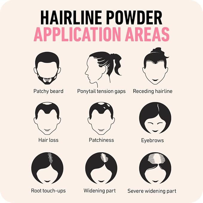 BOLDIFY Hairline Powder (LARGE, 10g) - Root Touch Up Hair Color for Gray Coverage - Bald Spot Concealing Hair Powder for Women & Men - 24-Hour Stain-Proof - White
