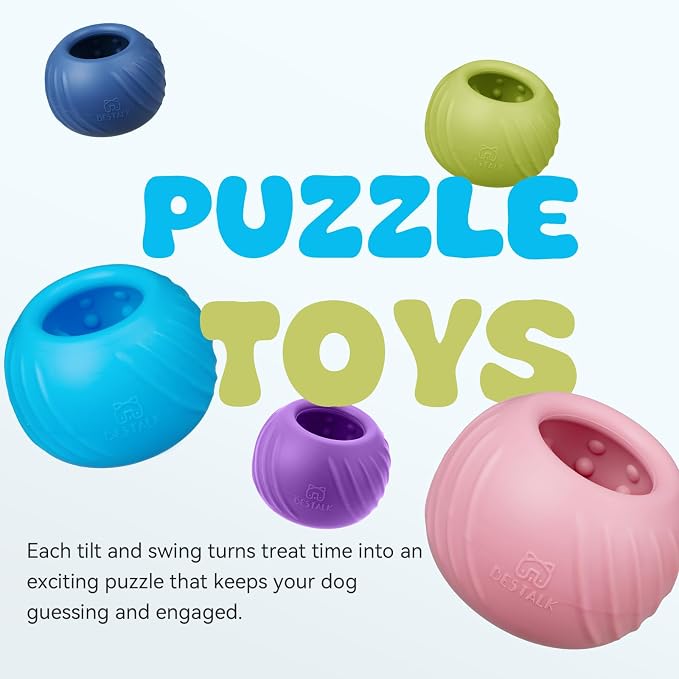 Long-Lasting Dog Lick Toy, Wobbly Dog Enrichment Lick Bowl to Keep Dogs Busy, Interactive Stuffable Dog Treat Feeder for Boredom, Silicone Treat Dispensing Chew Toy(Purple,S)
