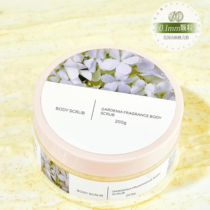 Body Scrub - Exfoliates & Deeply Nourishes for Smooth, Radiant Skin (Gardenia)