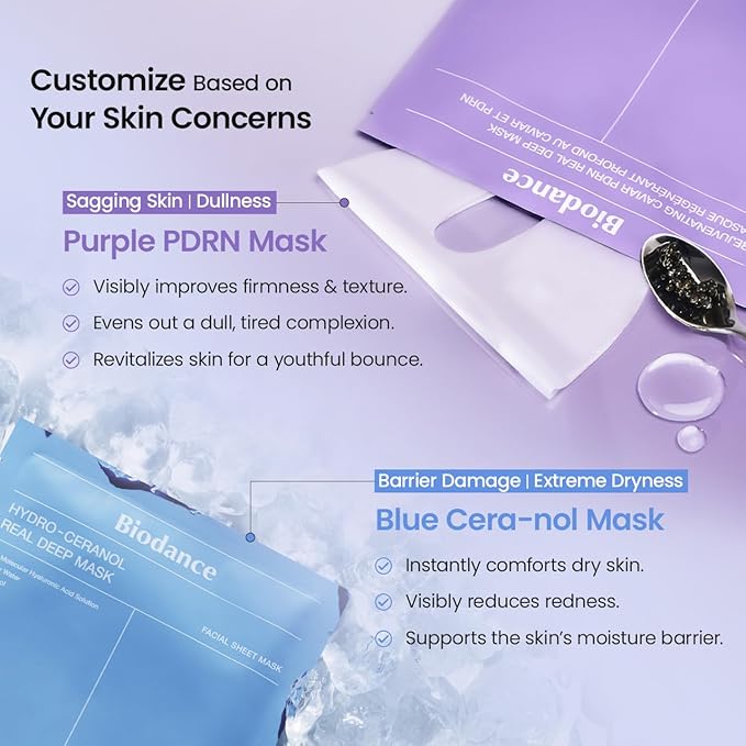 BIODANCE Barrier Rescue Duo: Caviar PDRN & Ceramide Panthenol Real Deep Overnight Gel Mask for Hydrating Plumping for Glass Skin, Korean Skin Care, Valentines Day Gifts for Her, Skin Care Set