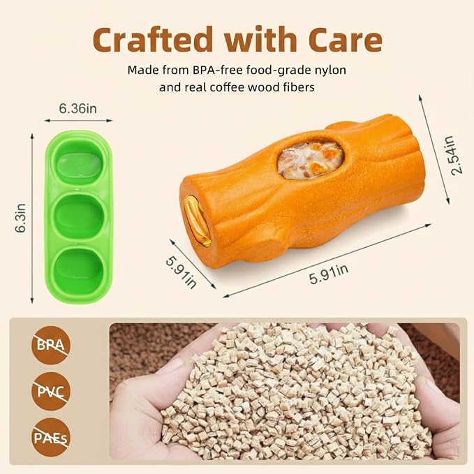 1 Pack Dog Toys for Aggressive Chewers Orange