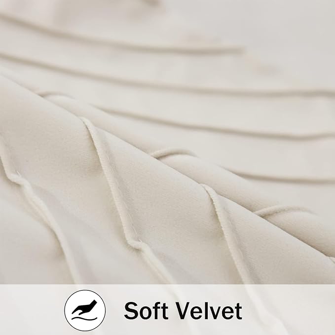 Velvet Throw Pillow Covers 22x22 inch Pack of 2 Gold Decor Beige | Soft Solid Pillow Covers,Modern Luxury Home Decor,for Couch Chair Sofa Bedroom Livingroom,Hidden Zipper,Ideal Gift,Easy Care