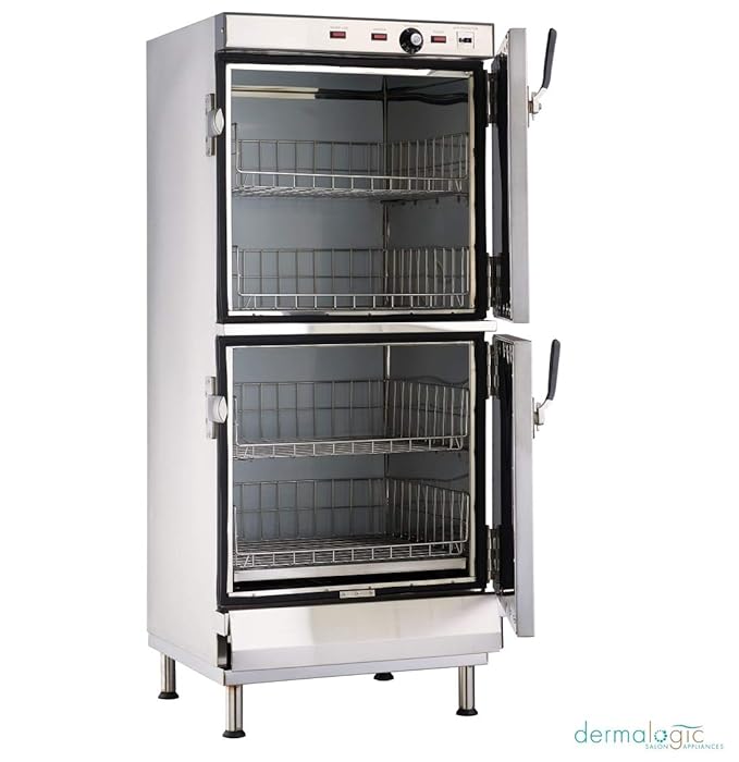 Dermalogic Towel Steamer 361, Stainless Steel Finish Deluxe Towel Warmer for Massage Beauty Center Barber Nail Salon Spa Furniture Equipment