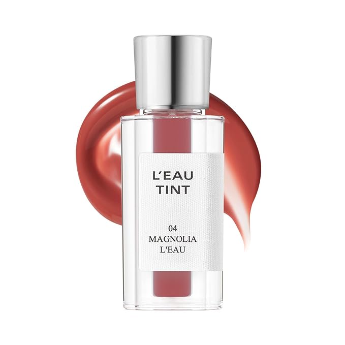 BBIA L’EAU Tint – Glossy & Glow Lip Stain, Watery Lip Tint, Non-Sticky, High Shine Finish, Long-lasting, Moisturizing, Lightweight, Natural, Daily Use, Vegan, Korean Makeup (04 MAGNOLIA L'EAU -MINI)