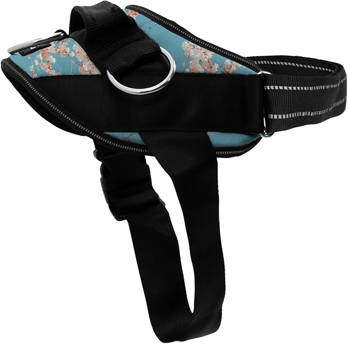 ShawnCo Essential Dog Harness, No-Pull Pet Vest (Freckle's Garden,M) | 3 Leash Clips, Easy On, No-Choke, Reflective, Adjustable Fit, Padded Comfort, Control Handle, For Small, Medium & Large Dogs