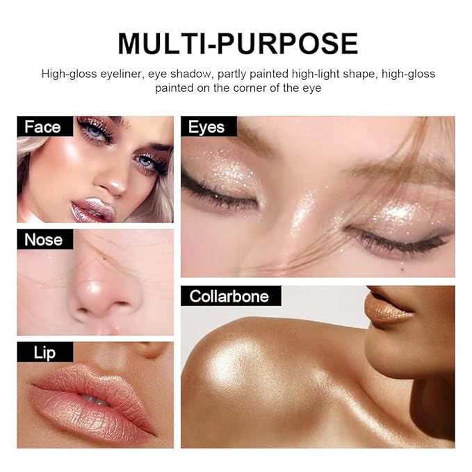 Bright Green Eyeshadow Stick Makeup, Long-Lasting Waterproof Eye Shadow Pencil, Hypoallergenic Smudge-Proof Glitter Primer Palette Shimmer Eyeliner, Easy to Blend Eye Make Up