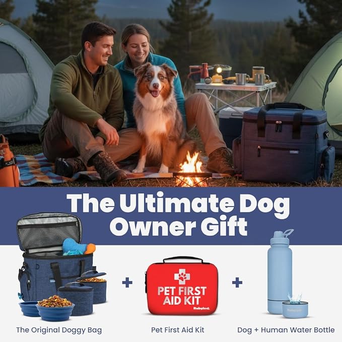 Rubyloo Original Doggy Bag™ Dog Travel Bag for Supplies with Travel Bowls