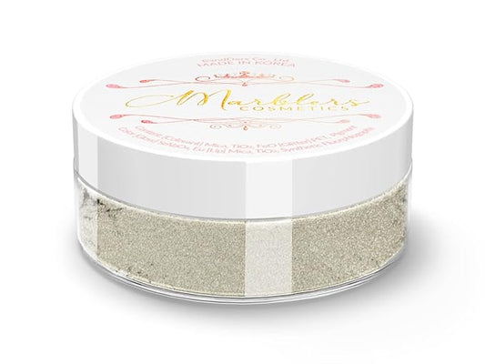 MARBLERS Fine Natural Mica Powder [Beige Gray] 0.11oz (3g) | Highly Pigmented | Non-Toxic, Vegan, Cruelty-Free | Eyeshadow, Body Butter, Nail Polish, Nail Art | Party, Body, Face Makeup