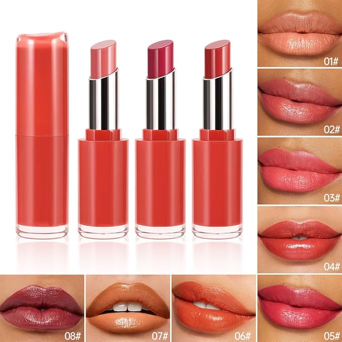 Matte Creamy Lipstick for Women, Long Lasting Waterproof Velvet Lipstick, Lip Stick Crayon Buildable Blendable Creamy Color, Moisturizing Longwear Lip Makeup 02#