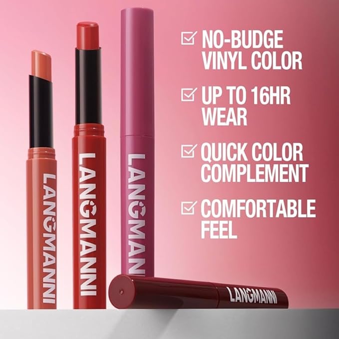 Lip Liner + Lipstick Set (12 Shades) -Matte Lipstick for Women, Silk Finish Hydration Lip Kit, Waterproof Smooth Creamy Texture, Bold to Nude Shades for Everyday & Party Wear, Makeup Gift (01)