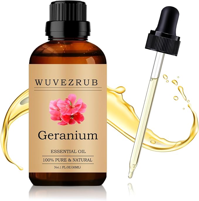 Geranium Essential Oil 30ML - 100% Pure and Natural Oils for Aromatherapy Diffuser - 1 Fl Oz/Geranium