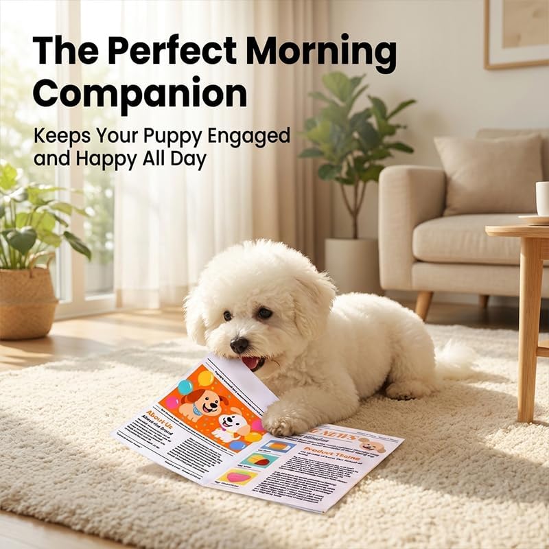 2 Pack Newspaper Dog Toy Crinkle Dog Toy with Durable Oxford Fabric 2 Sets