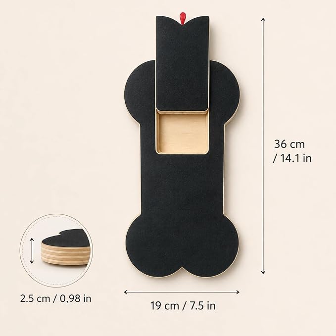 Dog Nail Scratch Board Scratcher Treat Dispenser Non-Slip Nail File Board