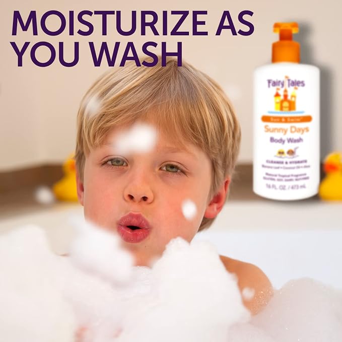 Fairy Tales Sunny Days Chlorine Removal Body Wash, For All Age Swimmers | After Swim Chlorine, Salt And Sunscreen Removal | No Harsh Chemicals or Toxins | Easy to use Pump - 16oz (Pack of 2)