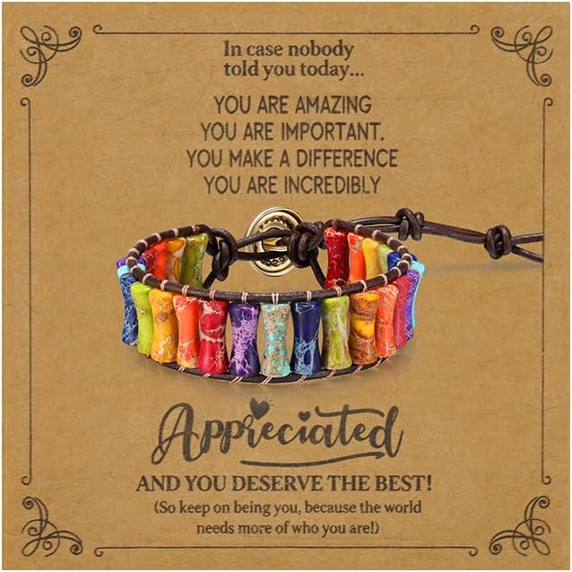 Inspirational Gifts Healing Bracelets for Women，Get Well Soon Encouragement Gifts for Women Friends Sister Mom，Handmade Natural Stone Healing boho Friendship Jewelry for women