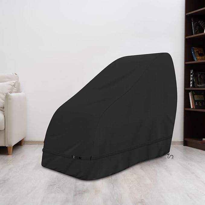 Roasivi Massage Chair Cover Waterproof Massage Chair Full Body Protector Zero Gravity Armchair Cover 420D Oxford Fabric with Drawstring and Buckle 63"L x 39.5"W x 55.5"H Black