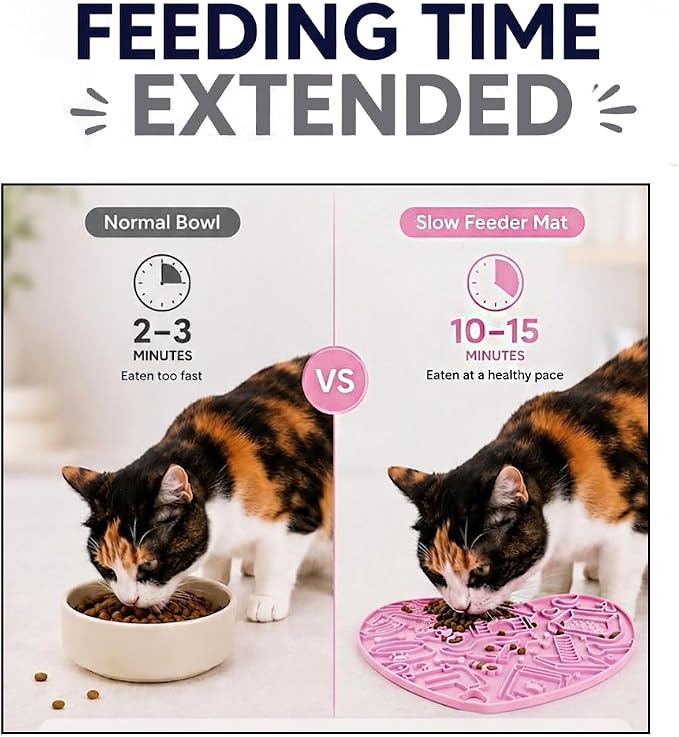 Interactive Cat Puzzle Feeder & Dog Enrichment Toy, Slow Feeder for Indoor Cats, Kittens, Puppies & Small Dogs, Treat Dispensing Food Puzzle to Encourage Foraging, Mental Stimulation & Reduce Boredom