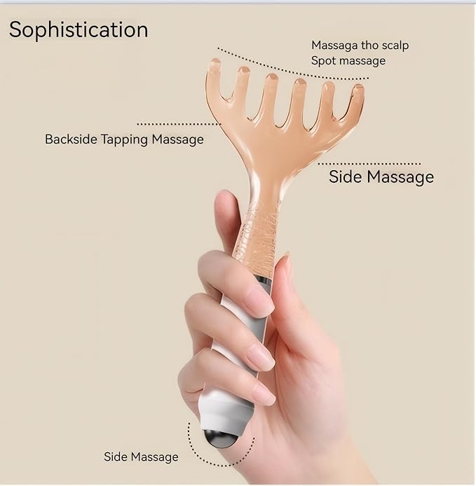Scalp Massager & Gua Sha Tool Set - Manual Head Massager, Massage Comb for Relaxation & Stress Relief (Pink & Pink)