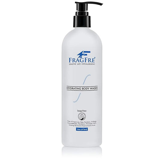 Sensitive Body Wash 16 oz - Paraben Free Sulfate Free Body Cleanser - Hypoallergenic for Delicate and Flaky Skins - No Synthetic Fragrance - Cucumber for Hydration Mild Aroma - Vegan No Gluten