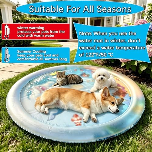 2Pcs Extra Thick Pet Sensory Play Mat and Air Pump, Interactive Cats Toy,L
