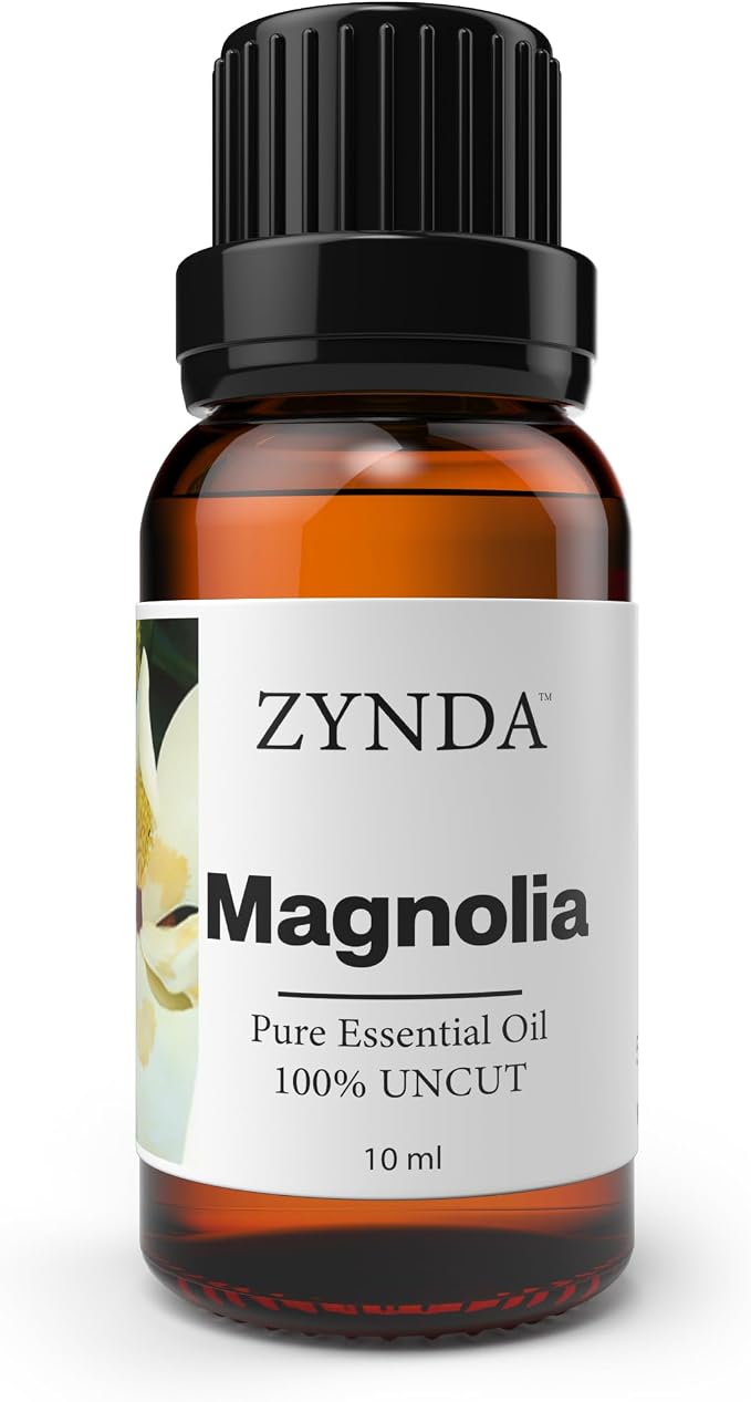 Magnolia Essential Oil - 100% Pure & Natural | Uncut Therapeutic Grade | Calming Floral Aroma for Diffusers, Massage & Skin | Organic Essential Oil for Relaxation, Beauty, and Aromatherapy -10ml