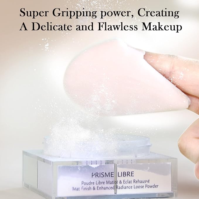 Powder Puff Daubigny 6 PCS Powder Puff Makeup Puff Face Soft Triangle Powder Puffs for Loose Powder Mineral Powder Body Powder Velour Cosmetic FaclaI Sponges for Applying Makeup Tools(Nude)