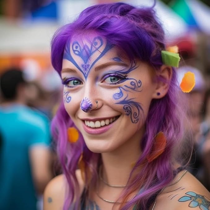 Face and Body Paint Violet (30gm)Non-Toxic High-Quality Paint for Children and Adults Halloween Makeup, Costumes, Festivals