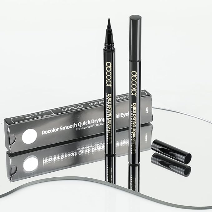 docolor Waterproof Eyeliner Pen Super Slim Precise All Day Black Eyeliner Liquid Professional Makeup Liquid Eye Liner Pencil for Women