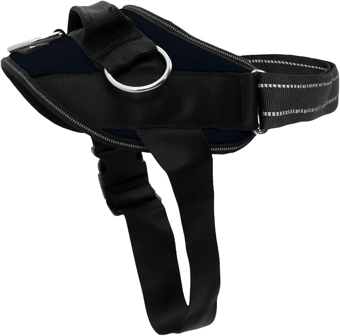 ShawnCo Essential Dog Harness, No-Pull Pet Vest (Midnight,XL) | 3 Leash Clips, Easy On, No-Choke, Reflective, Adjustable Fit, Padded Comfort, Control Handle, For Small, Medium & Large Dogs