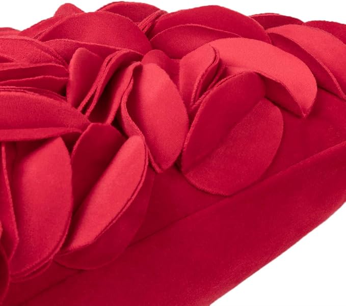 KINGROSE Handmade 3D Flower Throw Pillow Cover Decorative Cushion Cover Soft Pillow Case Sham for Sofa Couch Bed Living Room Home 12 X 20 Inches Velvet Christmas Red | Handmade Floral Pillowcase, Soft Decorative Cushion Cover for Sofa Couch Bed Living ...
