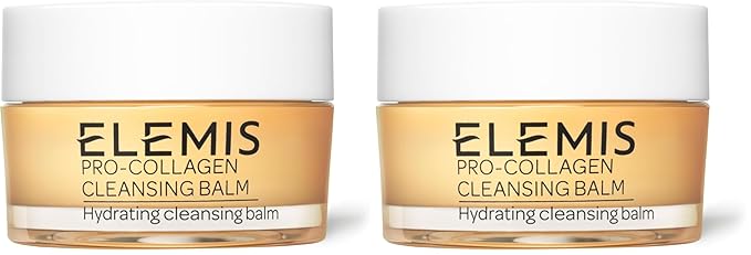 ELEMIS Pro-Collagen Cleansing Balm Makeup Remover, Hydrating Facial Cleanser, Oil Cleanser, Oil Makeup Remover, Deep Cleanse, 20g, Original New (Pack of 2)