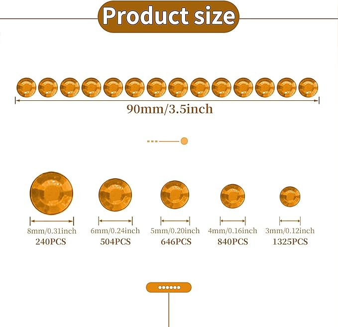 3555pcs Self Adhesive Face Gems for Makeup, Festival Jewels, Hair Gems, Rhinestone Stickers for Face, Eye, Makeup, Nail, Body, Crafts 5sheets (gold-3/4/5/6/8mm)