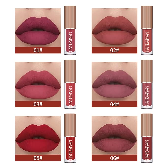12 Colors Book Style Velvet Matte Liquid Lipstick Christmas Gift Set Long-Lasting Non-Stick Cup Not Fade Shimmer Nude Lip Gloss Thanks For the Love Lip Set (Set B)