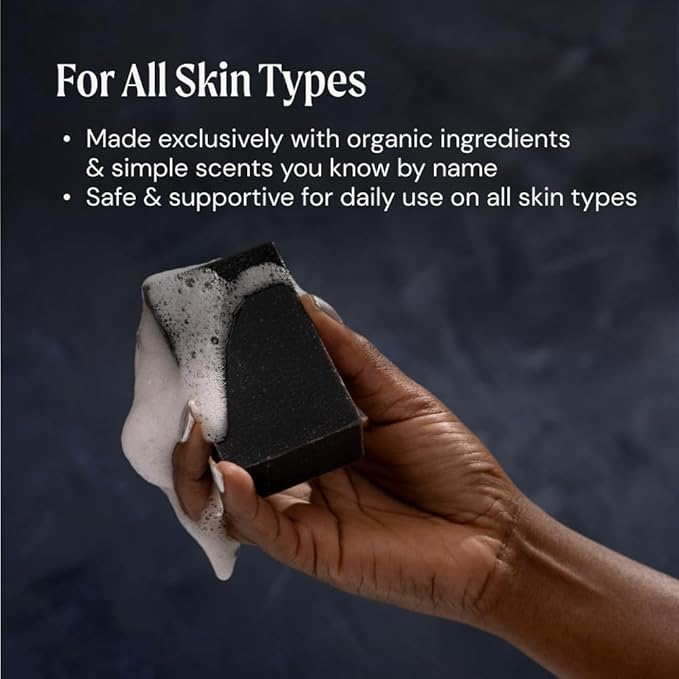 Ameo Life Charcoal Tea Tree Silver Soap with 30 ppm Silver - Naturally Cleanses the Skin, 4 oz Colloidal Silver Soap Bar for Women and Men