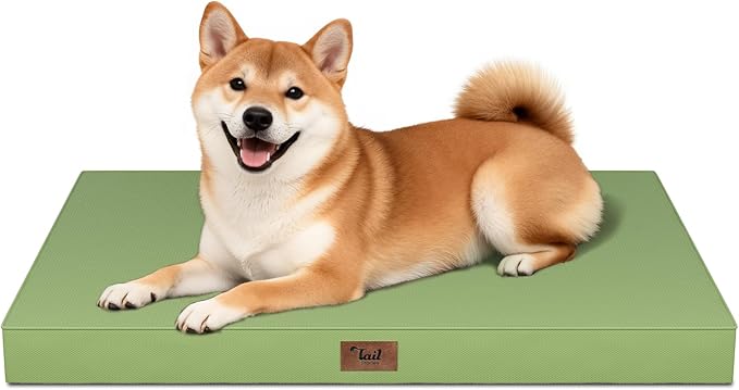 Outdoor Waterproof Orthopedic Dog Bed for Medium Size Dogs | Egg Crate Foam for Joint Support, Fits 36x23 Crates, TPU Waterproof Layer, Machine Washable 1680D Oxford Cover, Up to 50 lbs