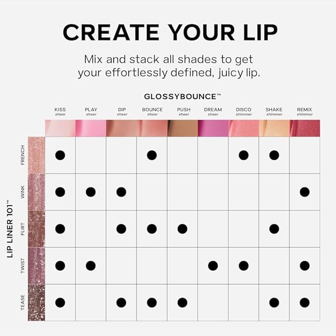 Saie Glossybounce - Hydrating Lip Gloss and Tinted Lip Oil Hybrid with Hyaluronic Acid & Jojoba Oil for Non-Sticky, Ultra-Shiny, Plump & Soft Lips - Everyday Makeup Essential - Remix (.17 oz)