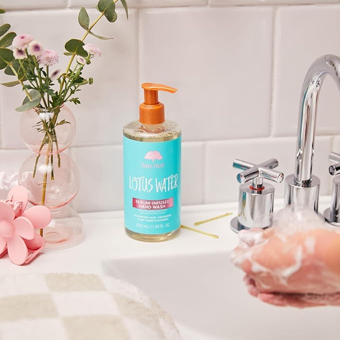 Tree Hut Lotus Water Serum Infused Hand Wash, Nourish & Hydrate Hands with Strengthening Skin Care, Long Lasting Scent, Cleanse & Lock in Moisture, 11 fl oz.