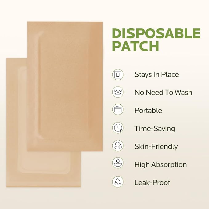 40 Pcs Castor Oil Pack Wrap: Organic Cold Pressed Castor Oil 8Fl Oz with Disposable Patches - Self-Adhesive Anti Leakage Patch for Liver Stomach Belly Button